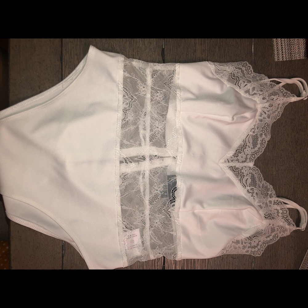 White lace bodysuit
